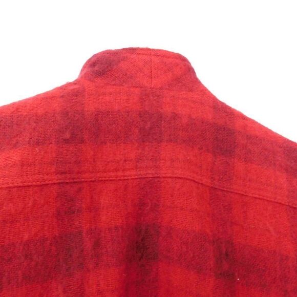 Vintage Womens Mohair Wool Jacket Liz Clairbone Size 6 Red Blazer Plaid - Picture 5 of 5